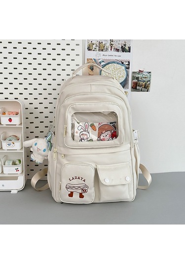 Genç Kızlar İçin Şık Ve Büyük Boy Okul Sırt Çantası, Ortaokul Öğrencilerine Özel Dayanıklı Ve Modaya Uygun Yüksek Kapasiteli Sırt Çantası Beyaz