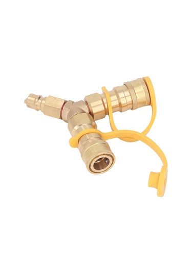 Samdoo 3/8 İnç Bakır Gaz Y Bölücü, Hızlı Bağlantı Adaptörü - Barbekü, Jeneratör, Bahçe Isıtıcı, Pizza Fırını İçin, Kaçak Gider, Güvenli Kullanım Çok Renkli