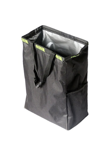 Monyee Siyah Oksford Kumaş Araç Çöp Kutusu - 13l Su Geçirmez Arka Sandalye Askılı Depolama Çantası