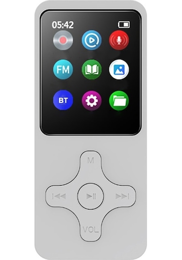 Trendooze Mp4 Mp3 İle İle Hoparlör Hallow-32gb Ekran,beyaz Dijital Çalar Bt4.0 Tx