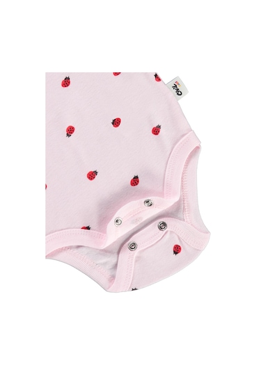 Civil Baby Uğur Böceği Empirme 0-48 Ay Çıtçıtlı Badi - Pembe