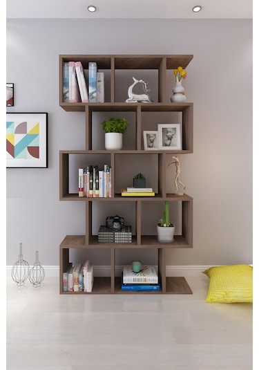 Moonlife Rio Dekoratif Kitaplık Ceviz