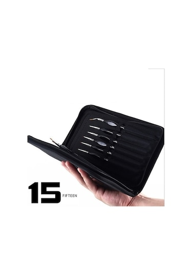 Willowhaven 15 Adet Kanca Hattı Kalem Fırça Seti, Naylon Yün, Alüminyum Bağlantı, Boyama Fırça, Suluboya/kretona