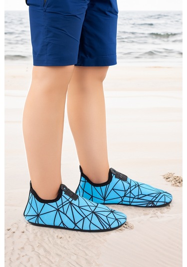 Kiko Kids Prizma Havuz Plaj Erkek Çocuk Deniz Ayakkabısı 7515 Mavi - Siyah Mavi - Siyah