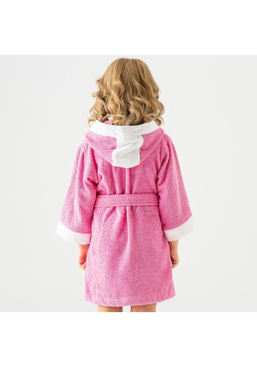 Soley Pueri %100 Pamuklu Unisex Çocuk Bornozu Pembe