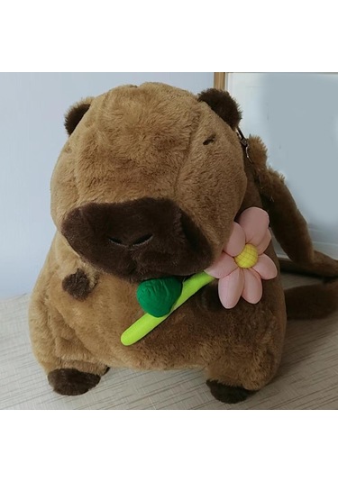 Suntek Doğum Günü Hediyesi Kız Erkek Peluş Kapibara Sırt Stil C