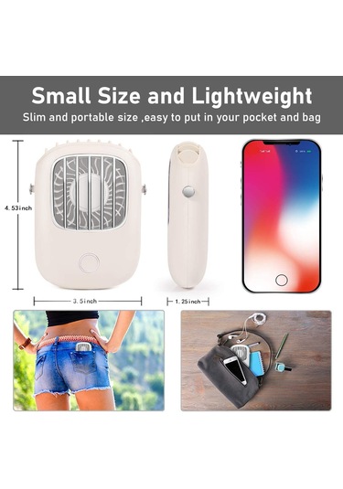 Jialan El Mini Taşınabilir Fan, Usb Şarj Edilebilir Küçük Cep