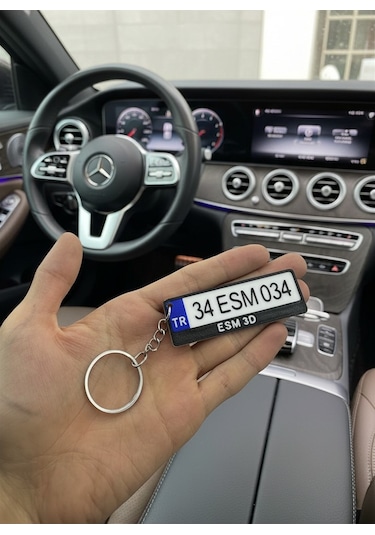 Kişiye Özel Araç Plakası Anahtarlık İsim Yazılı Premium 3d Baskı