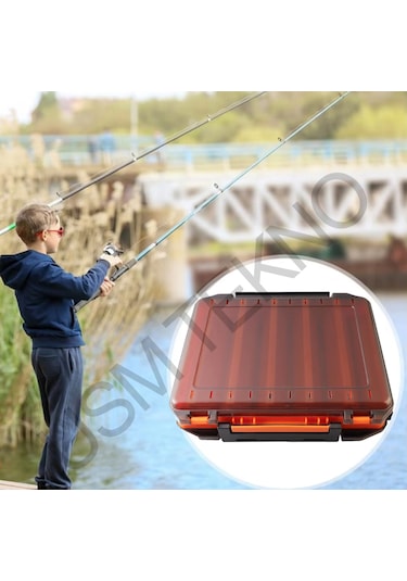 Rapala Kutusu Çift Taraflı Jig Yem Kutusu 20x17x4.5 Kırmızı