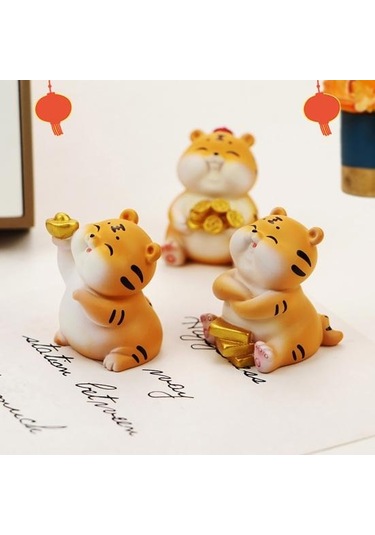 Mükemmel Kaplan Heykeli Solmaya Karşı Reçine Dekoratif 5