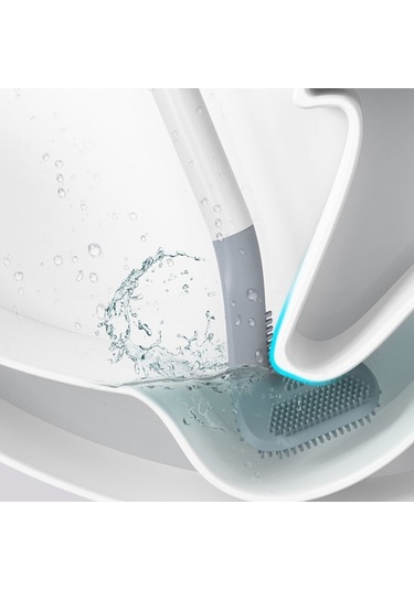 Golf Sopası Tasarımlı Silikon Wc Klozet Temizleme Fırçası Siyah