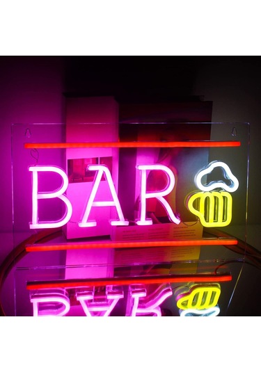 Homyl Ev Bar Için Neon Tabelalar Led Usb Dekoratif Işık Dekoru Beyaz Çok Renkli