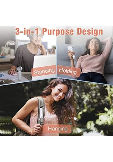 Ambition Pembe El Fan, 3 Hızlı Mini Taşınabilir Fan, Ultra