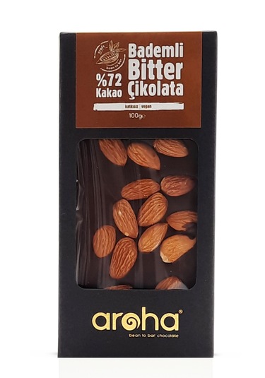 %72 Kakao Bademli Bitter Çikolata 100 G