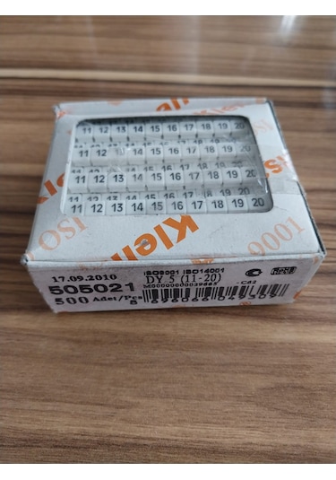 Klemsan 5x5 Baskılı etiket (11-20)