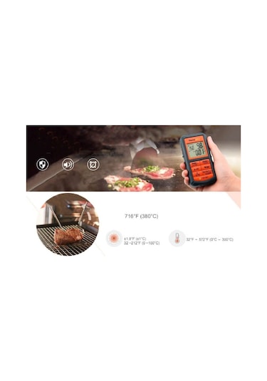 ThermoPro TP-08C Kablosuz Alarmlı Saplamalı Gıda Termometresi
