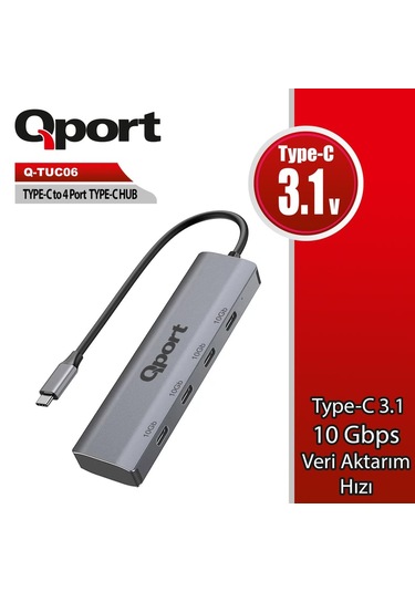 Qport Q-tuc06 Type-c To 4 Port Type-c Çoklayıcı