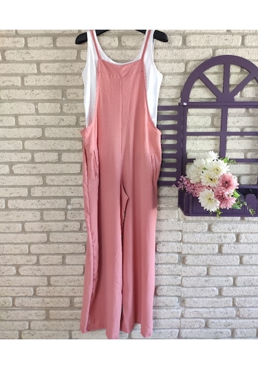 Ahes Shopping Kadın İp Askılı Atlet Detay Aerobin Salaş Tulum Lila