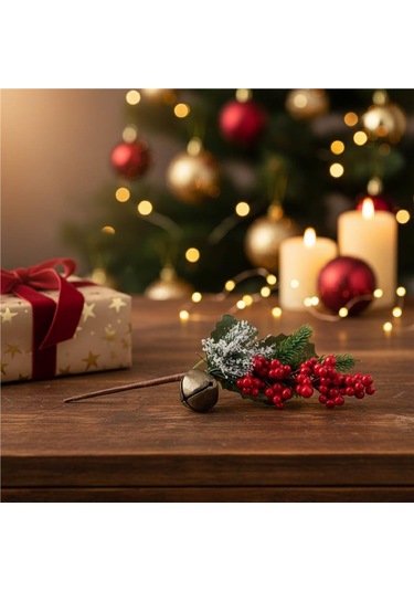 Yılbaşı Ağaç Süsleri Koleksiyonu-çanlı Kokina Süsü