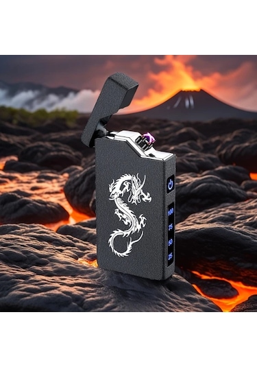 Willowhaven Kişiye Özel Rüzgara Dayanıklı Usb Şarjlı Plazma Çakmak Hızlı Şarj Kamp Siyah