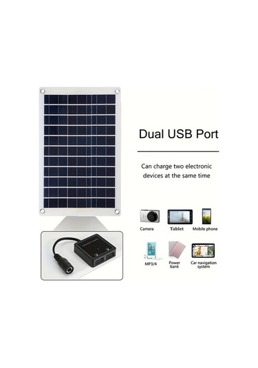 Besthome1 20 W Esnek Güneş Paneli Kiti Roy-1, Çift Usb Taşınabilir Şarj Cihazı, Cep Telefonu Şarj, Kamp, Karavan, Araba