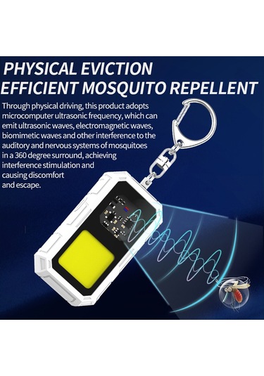 Xurunkeji Sivrisinek Kovucu Ultrasonik Açık Hava Taşınabilir Tokalı Usb Şarjlı Çok Fonksiyonlu Böcek Kovucu Led Işıklı Pembe