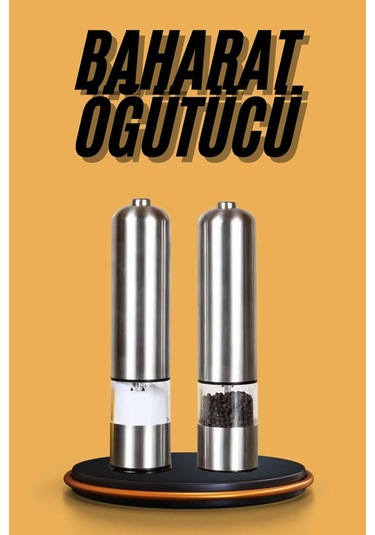 Baharat Öğütücü Otomatik Ayarlanabilir Tuz Karabiber Baharat Değirmeni Çok Renkli