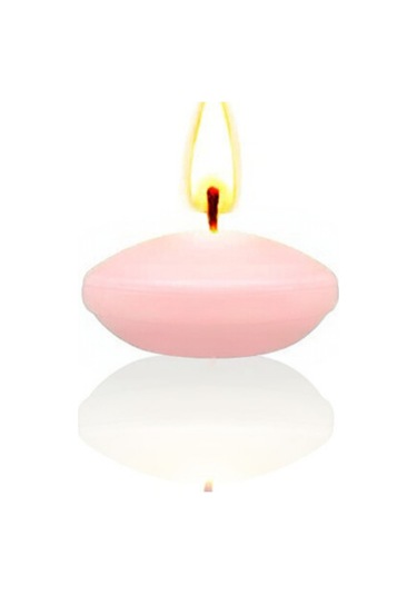 50'li Paket 3.5 Cm Açık Pembe Yüzen Mumlar Pembe