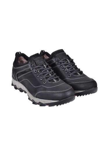 Friendly Hakiki Deri İçi Kürklü Erkek Ayakkabı 17500-K   SİYAH Siyah