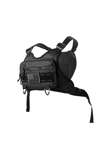 Suya Dayanıklı Spor Göğüs Torbası - Yerleşik Telefon Tutucusu Ve Ekstra Depolamalı Hafif Çalışan Yelek Çantası, Antrenman Ve Bisiklet İçin Minimalist Paket Siyah Siyah Siyah