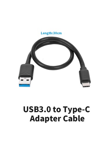 Reedark Hızlı Usb 3.0 - Type C Dönüştürücü Kablosu 30cm - Şarj Ve Veri Aktarımı