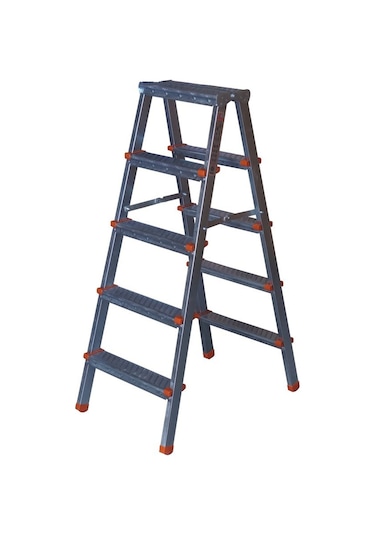 Safir Serisi - 5+5 Basamaklı Çift Çıkışlı Galvanizli Profil Merdiven Ev, Bahçe, İşyeri İçin Uygun