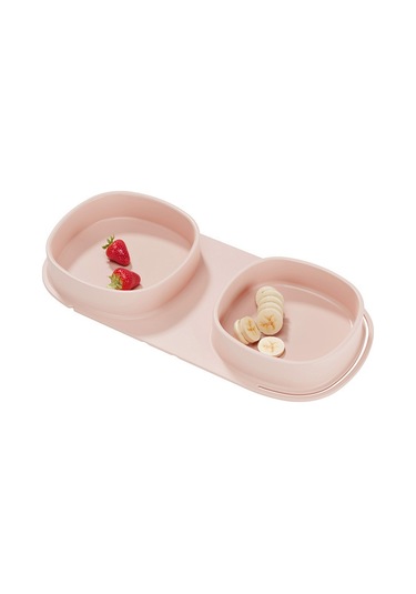 Sones Açık Hava Taşınabilir Silikon Katlanır Tamamlayıcı Yemek Kabı Pembe