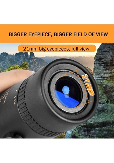 Teleskop 10 - 100x, Yüksek - Güç Yüksek Tanımlı Düşük - Hafif Gece Görüşü, Telefonla Kullan, İzle Ay