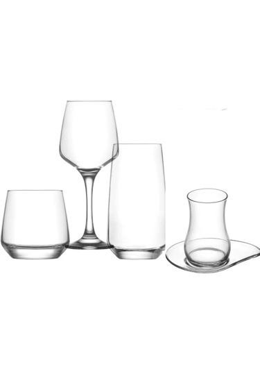 Lav Lal Eva 30 Parça Çeyiz Seti Bardak Takımı