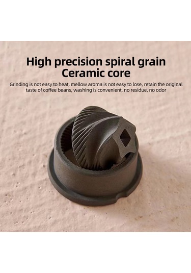 Wezone Seramik Öğütüçü Çekirdekli Kahve Değirmeni, Sonsuz Kalınlık Ayarı, Otomatik Kapatma, 25g Fincan, 120ml Toz Kabı, Type-c Şarjlı, Taşınabilir, 1250mah Pil, Beyaz Beyaz