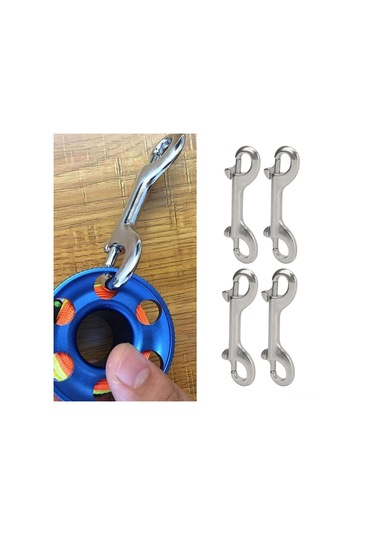 Lemestar 316 Paslanmaz Çelik Denizcilik İki Uçlu B Tipi Yaya Kanca, 115mm, 4 Adet - Deniz Ortamı İçin Dayanıklı, Güvenli Kapatma Mekanizması