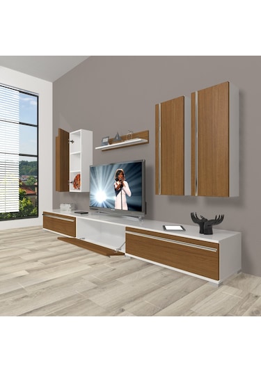 Decoraktiv Eko 8d Mdf Tv Ünitesi Tv Sehpası Beyaz - Ceviz
