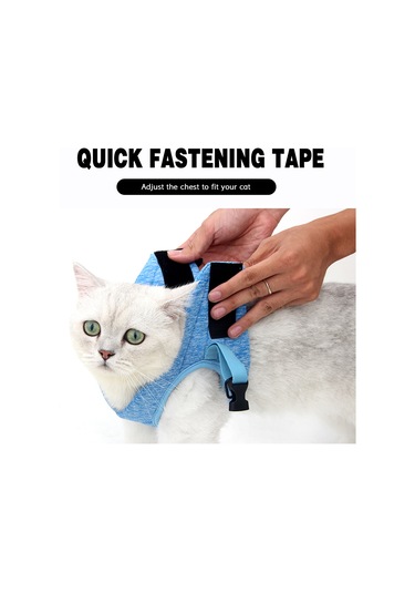 Geekyou Kedi Tasma Taşıma Kemerleri, Hafif Nefesli, Esnek Konforlu, Ayarlanabilir, Gri, Büyüklük L Yb001b012