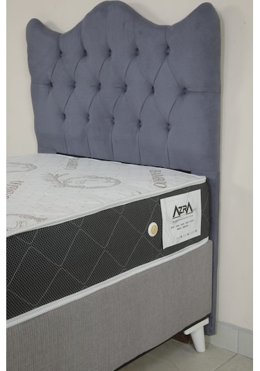 Azrayatakmobilya Tek Kişilik Yatak+Baza+Kapitoneli Başlik