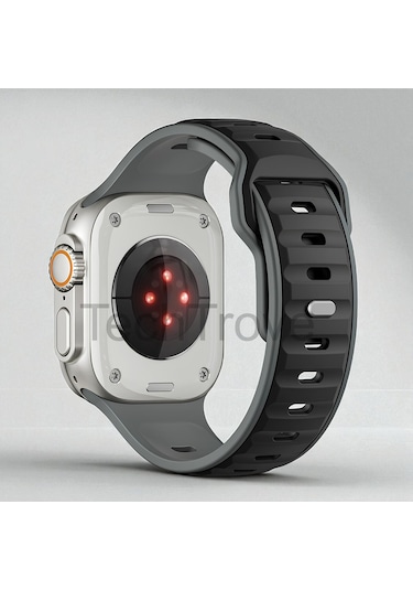 Apple Uyumlu Watch Ultra 49mm Kordon Silikon Strap Kayış,