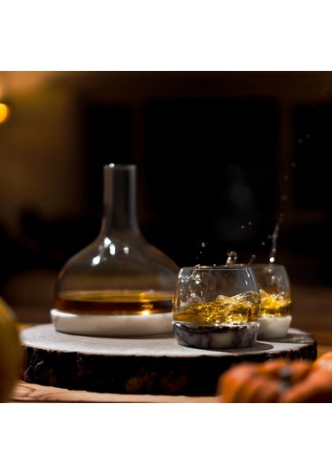 Nude 22334 Chill Mermer Altlıklı Viski Bardağı 300cc - 1 Adet