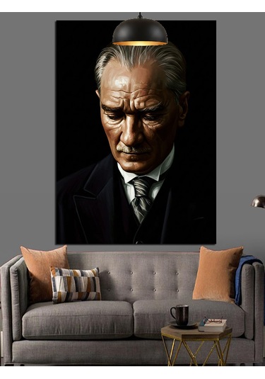 Mustafa Kemal Atatürk Dekoratif Kanvas - Mdf Ahşap Tablo