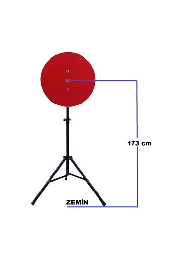 Dartsan TADA21072K Tripod Ayaklı Dart Arkalık Stand Seti Kırmızı
