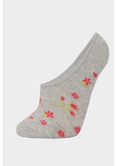 DeFacto Kadın 3'lü Pamuklu Babet Çorap E2033AXNSKR1