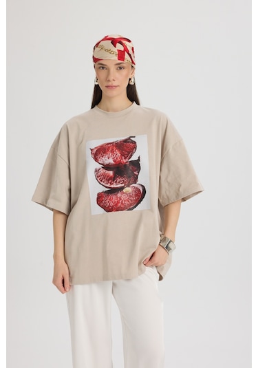 Mai Studıos Mai Studios Co. Pomelo Oversize Taş T-shirt Taş