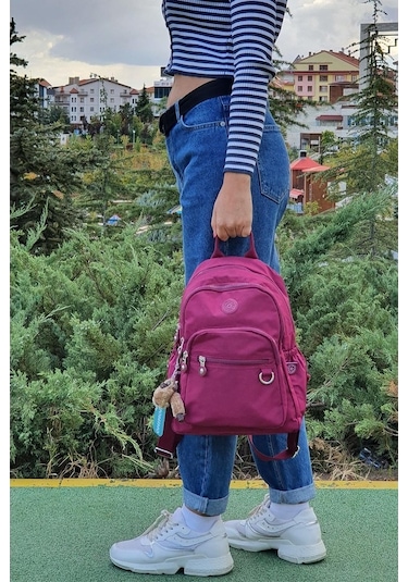 Duomino Bordo Sırt Çantası Günlük Mini Boy By Nemo Group-Bordo