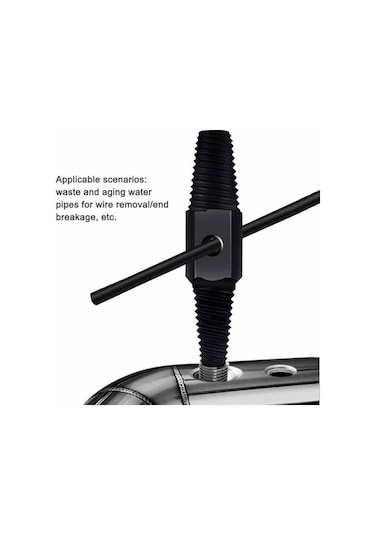 Hasarlı Kırık Musluk Batarya Çıkarma Aleti Kollu Kör Yuva Siyah