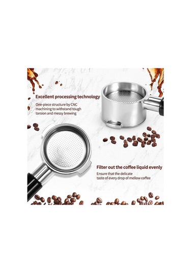 Dinosaurs Delonghi Ecp3420/ec155/bco430/ec260 Espresso Makinesi Için Filtre Sepeti İle 2 Kulak 51mm Dipsiz Portafilter 1 Adet