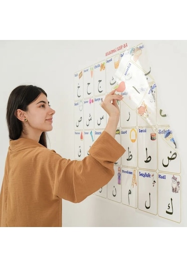 River World Statik Kağıt Elif-ba Öğrenme Tablosu 100x150 Cm'lik